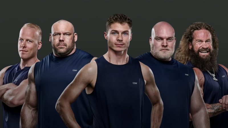 Physical 100 Sverige athletes Kenny Steger, Simon Mäntylä, Fredrik Johansson, Kalle Lane and Cim Johansson