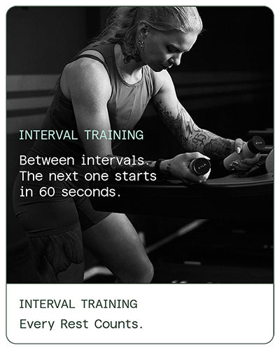 Athlete using KYLA Performance palm cooling devices during interval training rest period for temperature regulation and recovery